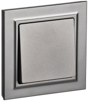 Выключатель 1-кл. СП BRITE ВСР10-1-0-БрС 10А в сборе сталь IEK BR-V10-0-10-K46-F