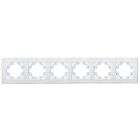 Рамка 6-м Афина фактурная универс. бел.Universal A11043