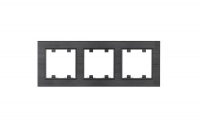 Рамка 3-м Karea LINE STAR дым. металлик Makel 86050703