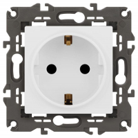 Розетка Elegance 14-2102-01М 16А 250В 2P+E Schuko защ. шторки матов. бел. Эра Б0065804