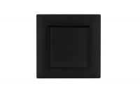 Розетка 1-м с крышкой Karea RIZZ STAR с заземл. чер. Makel 88054029