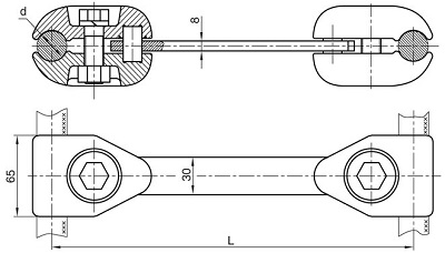 Распорка дистанционная глухая РГ-2-500