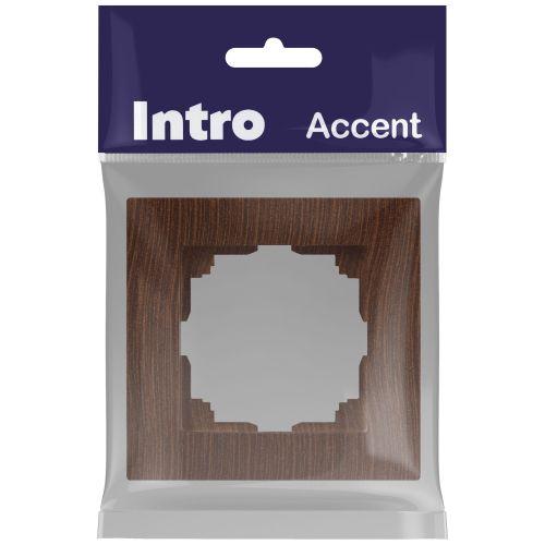 Рамка 1-м СП Accent 6-501-10 венге Intro Б0063770