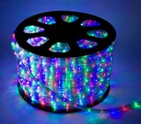 Шнур светодиодный Дюралайт свечение с динамикой 3W 220В 3.4Вт/м d13мм (уп.100м) IP44 мультиколор Космос KOC-DL-3W13-RGB