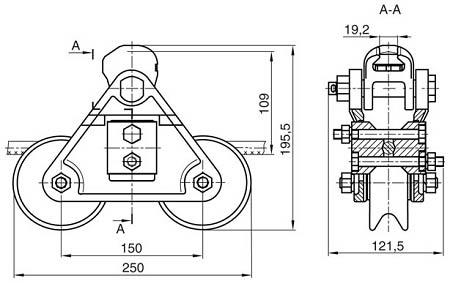 Зажим поддерживающий глухой ПГУ-2-1