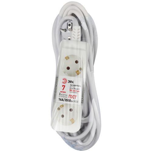 Удлинитель 3х7м с заземл. 16А U-3e-7m-3x1.5 ПВС 3x1.5 Эра Б0044034