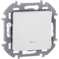 Переключатель 1-кл. Inspiria 10А IP20 250В 10AX с подсветкой/индикацией механизм бел. IEK 673660