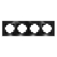 Рамка 4-м Афина стеклянная графит UNIVersal 2257