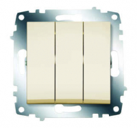 Выключатель 3-кл. 1мод. СП Cosmo 10А IP20 механизм крем. ABB 619-010300-254