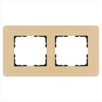 Рамка 2-м G-Glass закругленная стекло матов. тауп Jasmart G1002GT-RM