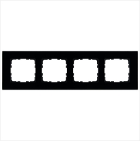 Рамка 4-м G-Glass стекло черн. Black Glass Jasmart G1004GB