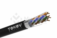 Кабель витая пара F/UTP 4х2х24AWG(0.51мм) кат.5E PE Fluke tested (м) PRO TOKOV ELECTRIC TKP-C05-F42-5E-305-OD
