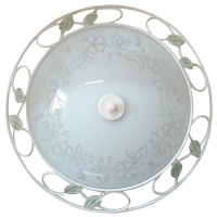 Светильник "Лара" 300 НПБ 01-2х60-119 корпус "Флора" ИУ глянцевый бел. Элетех 1005205869