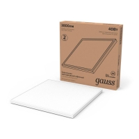 Светильник светодиодный 40Вт 6500К IP40 3800лм 595х595х23мм офисный матов. равномерной засветкой GAUSS 842161340