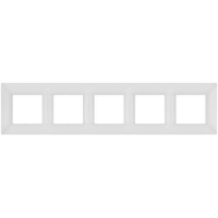 Рамка 5-м Elegance 14-5005-01М для розеток и выключателей матов. бел. Эра Б0065820