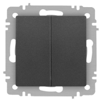 Переключатель 2-кл. СП Accent 6-107-07 10А IP20 250В AL/CU графит Intro Б0063568