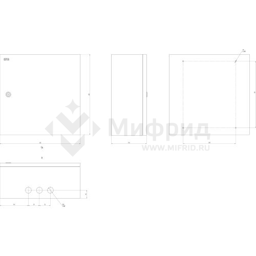 Корпус ЩМП-05 400х400х175 IP31 NO_SIMPLE_SHMP-05_IP31 метал. SIMPLE Эра Б0041656