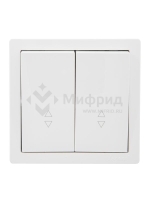 Выключатель проходной 2-кл. ОП LETO бел. LEZARD 752-0200-106