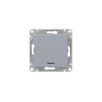 Выключатель 1-кл. СП Эпика с подсветкой механизм алюм. EKF UP1-SWA-14