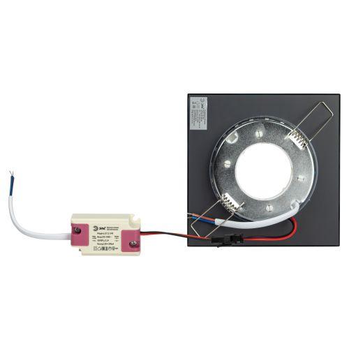 Светильник DK LD50 BK GX53 со светодиодной подсветкой встраиваемый черн. Эра Б0057473
