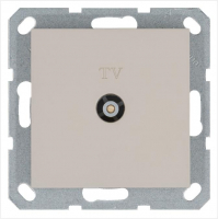 Розетка телевизионная оконечная TV Ф9.5мм механизм тауп Jasmart G6001T