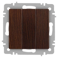 Выключатель 3-кл. СП Accent 6-106-10 10А IP20 250В AL/CU венге Intro Б0063550