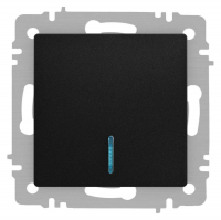 Выключатель 1-кл. СП Accent 6-102-05 10А IP20 250В с подсветкой AL/CU антрацит Intro Б0063475