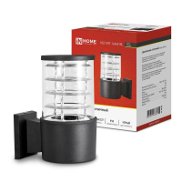 Светильник НБУ ART-1хA60-BL E27 IP65 230В уличный настен. односторон. под лампу 1хA60 алюм. черн. IN HOME 4690612037639