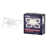 Люстра потолочная светодиодная диммируемая FLORENCE с ДУ 3 режима 370х370х80мм 86Вт 2700К/4200К/6400К 25кв.м бел. Ritter 52015 3