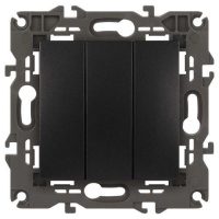 Выключатель 3-кл. СП Elegance 14-1107-05 10А IP20 250В 10AX механизм антрацит Эра Б0034254