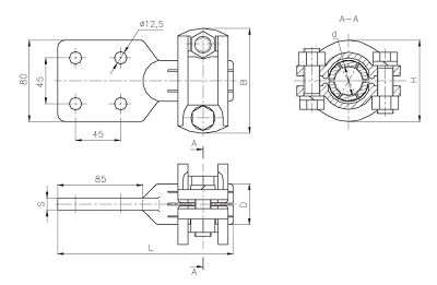 Зажим аппаратный штыревой АШМ-27-1