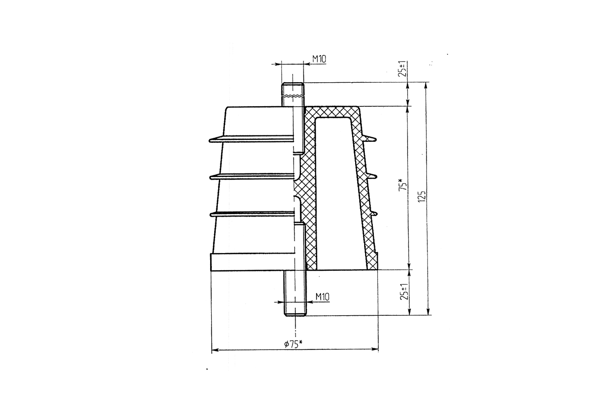 Изолятор опорный ребристый 2820 П