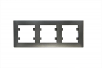 Рамка 3-м Karea RIZZ STAR дым. металлик Makel 88050703