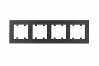 Рамка 4-м Karea LINE STAR дым. металлик Makel 86050704