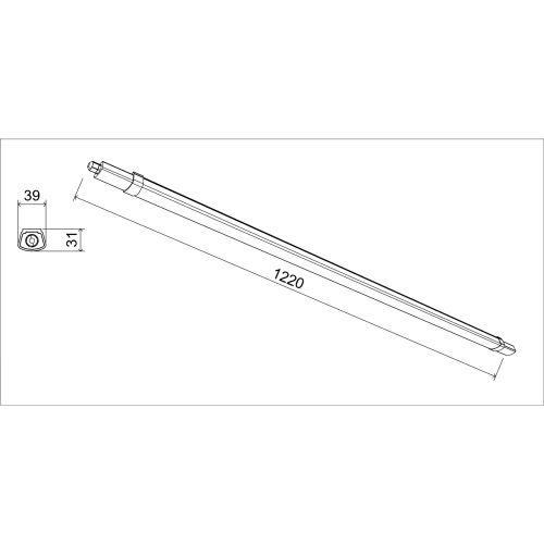 Светильник светодиодный SPP-301-36-4K-M 36Вт 4000К 3780лм IP65 1220х39х31 линейный матов. Эра Б0066928