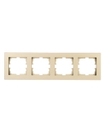 Рамка 4-м VESNA горизонт. без вставки зол. LEZARD 742-3600-149