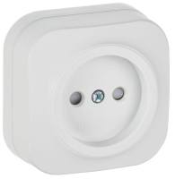 Розетка ОП GLORY РСш20-2-ХБм 10А без заземл. защ. шторки бел. матов. IEK ERH13-K01M-10