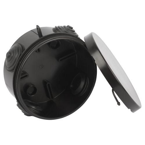 Коробка распаячная ОП 85х40мм с гермовводами 4 входа IP54 черн. KOR-85-40-4g-B Эра Б0061801