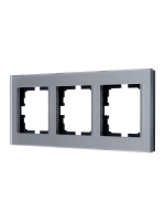 Рамка 3-местн. гориз. VESNA стекло асфальт матов. LEZARD 742-M6980-148