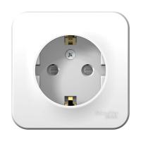 Розетка 1-м ОП Blanca 16А IP20 250В с заземл. защ. шторки бел. SE BLNRA011101