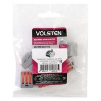 Клемма строительно-монтажная СМК 3 пр. до 4мм 32А 450 В 10шт V02-9W-222-413 сер. Volsten 15220