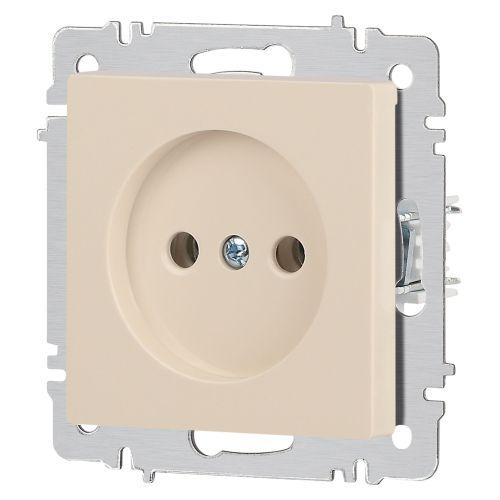 Розетка 1-м СП Accent 6-201-02 16А IP20 250В 2P сл. кость Intro Б0063659