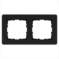 Рамка 2-м G-Flex черн. матов. soft touch Jasmart G1102PB