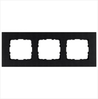 Рамка 3-м G-Metal метал. алюм. черн. Black Jasmart G1003AB