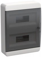 Корпус ЩРН-П-24 TEKFOR IP41 черн. прозр. дверь пластик. IEK TF5-KP12-N-24-41-K01-K03