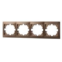 Рамка 4-м Mira горизонт. свет. корич. LEZARD 701-3100-149