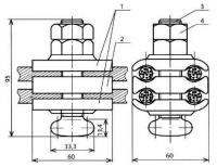 Держатель проводов опорного изолятора (с вкладышем) КС-057-2