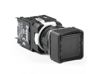 Кнопка нажимная возвратная квадратная (1НО) черн. EMAS D100KDH