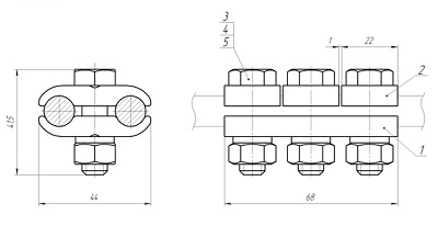 Зажим плашечный ПА-2-2