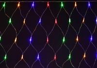Гирлянда "Сеть" 1.5х1.5м 160LED RGB IP20 провод прозр. 230В с контроллером 8 режимов IEK LGDB410-3-160-L1-T-S-44